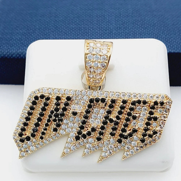 "14K Gold Plated Cubic Zircon Pendant, INUS1BR300 - Picture 1 of 9